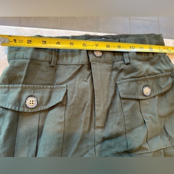 Who What Wear Olive Green Wide Leg Gaucho Pants Size 4 - Picture 6 of 8